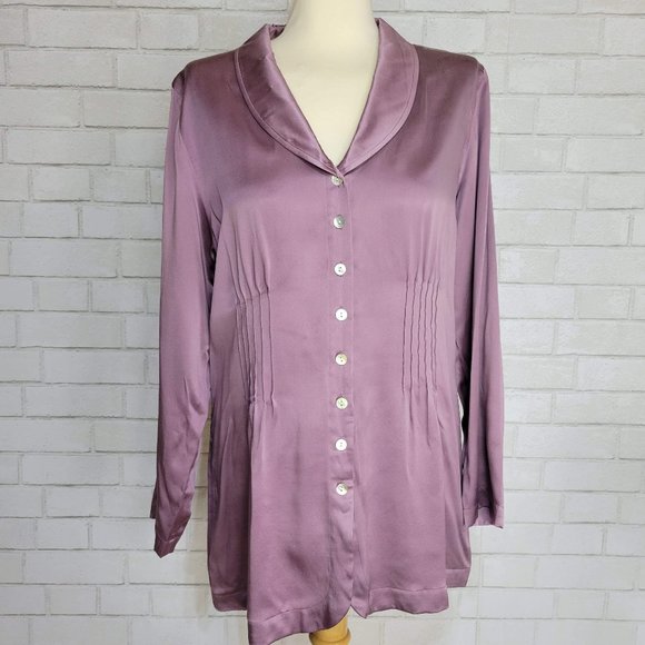 Soft Surroundings Tops - Soft Surroundings 100% Silk Tunic Blouse